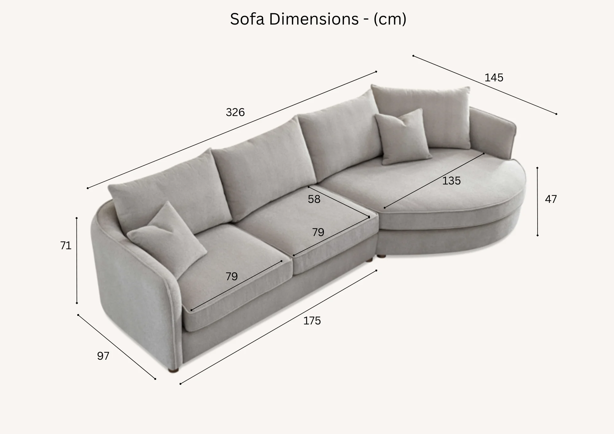 Rubin Corner chaise pebble 12 Rubin Corner Chaise Pebble 12