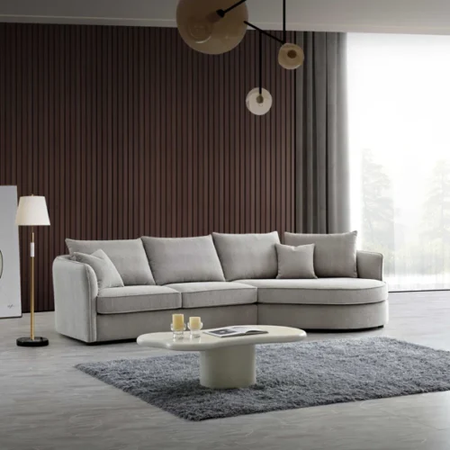Rubin Corner Chaise Pebble