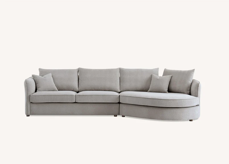 Rubin Corner chaise pebble 7 Rubin Corner Chaise Pebble 7