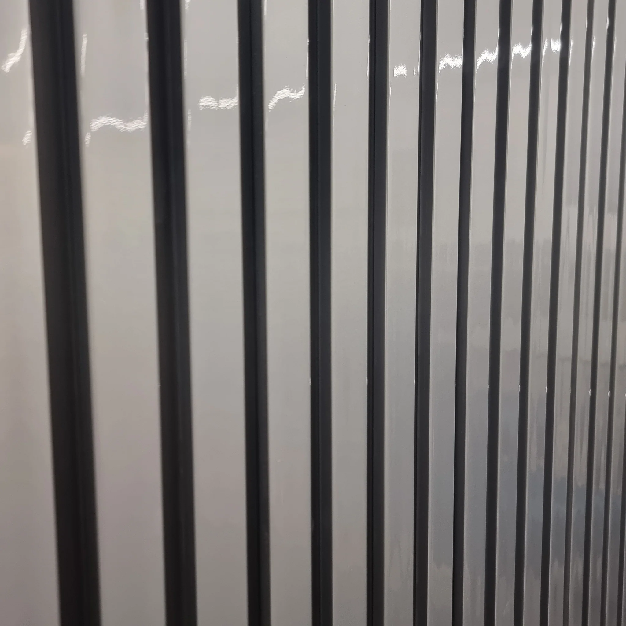 Wood effect slatted wall panels chrome Wood Effect Slatted Wall Panels Chrome
