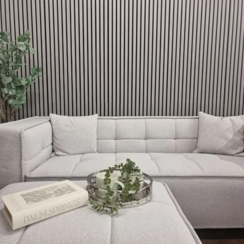Real Wooden Acoustic Slatted Wall Panels - Light Oak - 240cm x 60cm (4 pack) product image 5