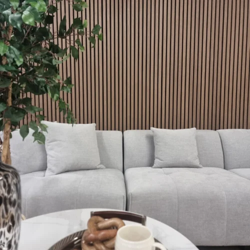 Real Wooden Acoustic Slatted Wall Panels - Dark Oak - 240cm x 60cm (4 pack) featured image