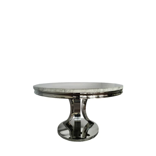 Arial 130cm Marble Round Dining Table With Shimmer Chrome Ring Knocker Chairs13 Arial 130cm Marble Round Dining Table With Shimmer Chrome Ring Knocker Chairs13