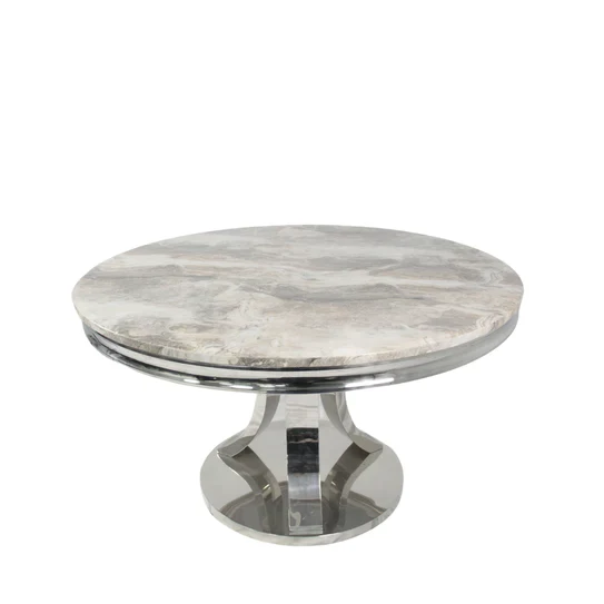 Arial 130cm Marble Round Dining Table With Shimmer Chrome Ring Knocker Chairs2 Arial 130cm Marble Round Dining Table With Shimmer Chrome Ring Knocker Chairs2