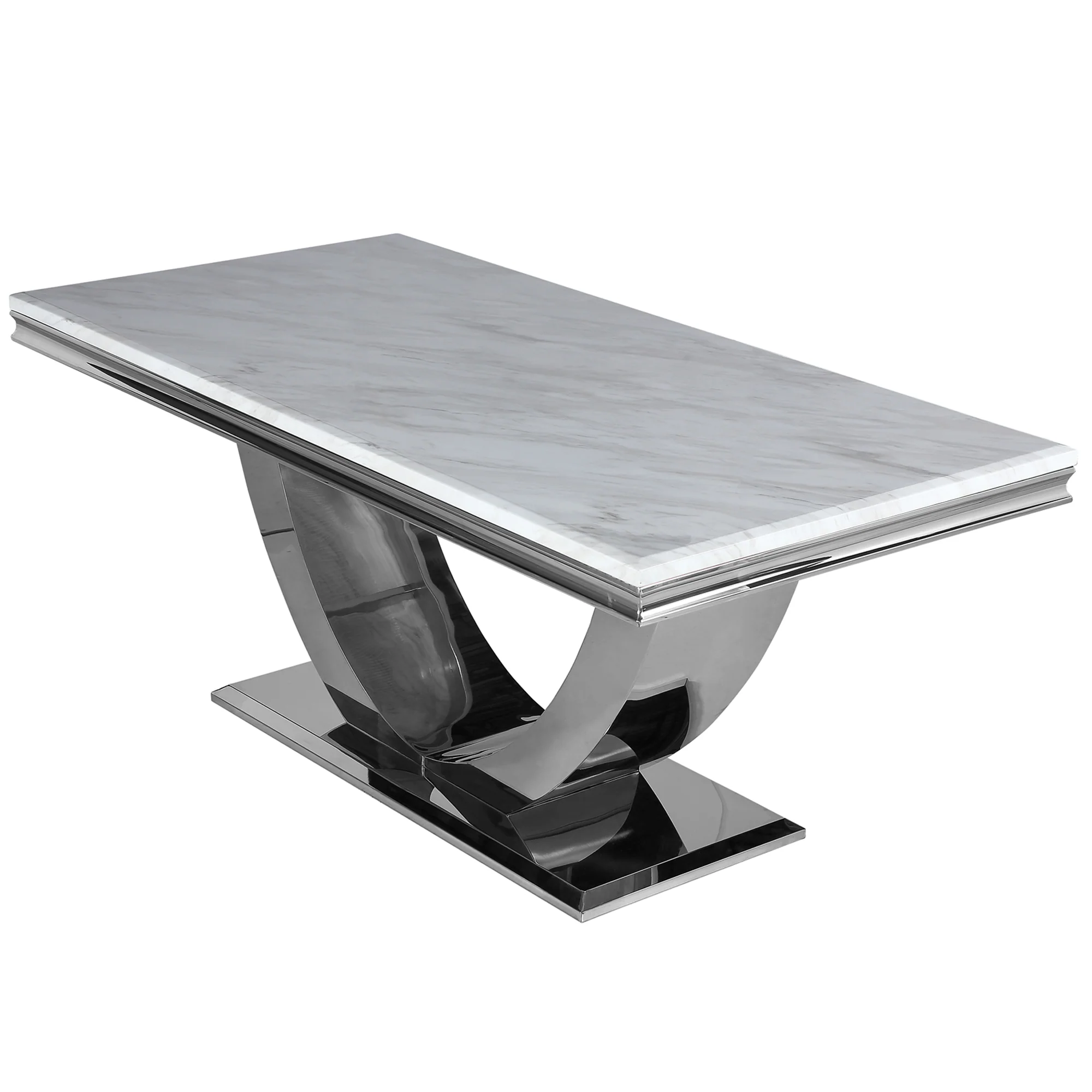 Arial dining table white marble top Arial Dining Table White Marble Top