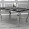 Louis 120cm Marble & Chrome Dining Table – 4 Colours1