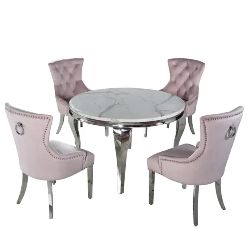 Louis 130cm Round Marble