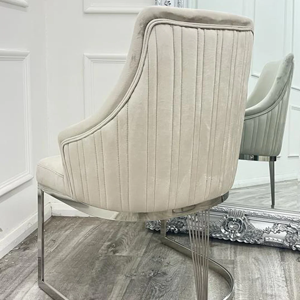 Chelmsford Velvet Dining Chair silver Chelmsford Velvet Dining Chair Silver