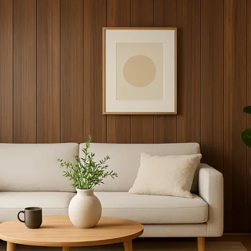 Wpc Wood Effect Flat Style Wall Panels Walnut