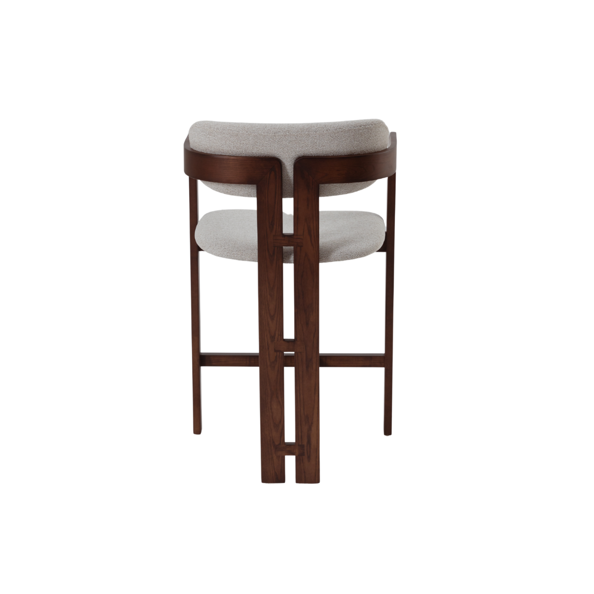 Clara Walnut Barstool in Oatmeal Boucle Image 4 Clara Walnut Barstool in Oatmeal Boucle product image 4