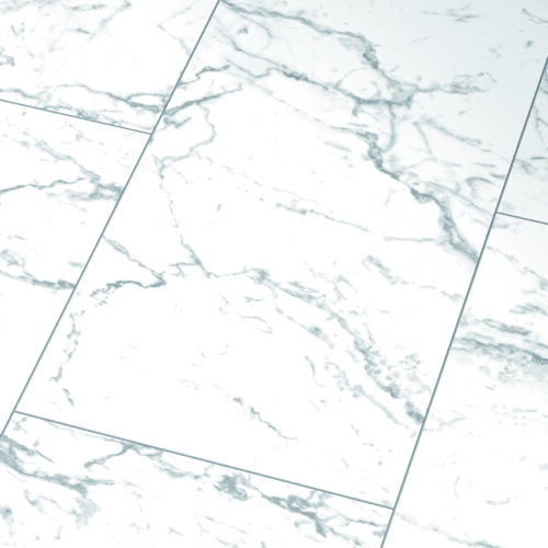 Falquon Carrara Marble 8mm Stone Effect Laminate Flooring (High Gloss) - image 1