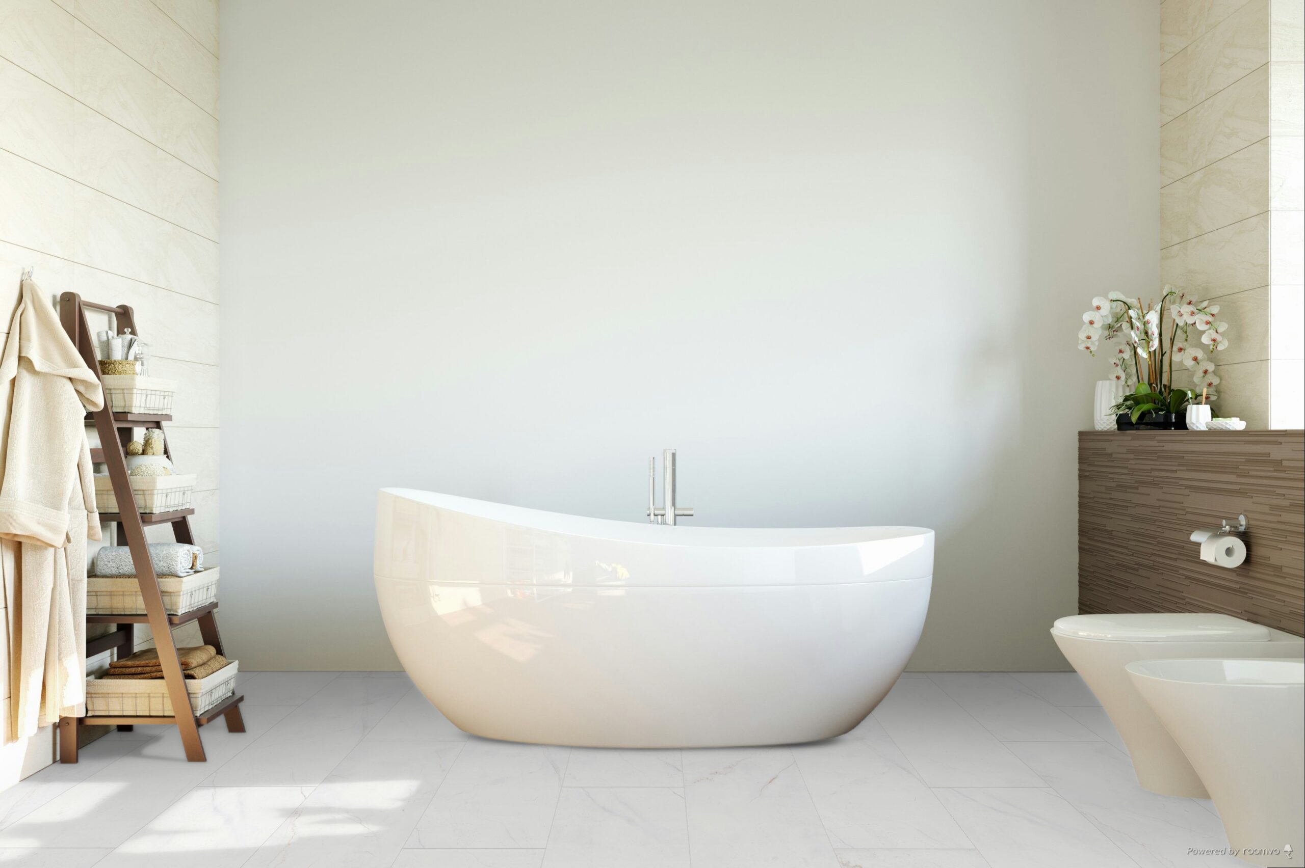 FQ-Q1004_Marmorata_Chiara_Lifestyle_1-scaled-1.jpg Falquon Marmorata Chiara 8mm Stone Effect Laminate Flooring (High Gloss) - image 2