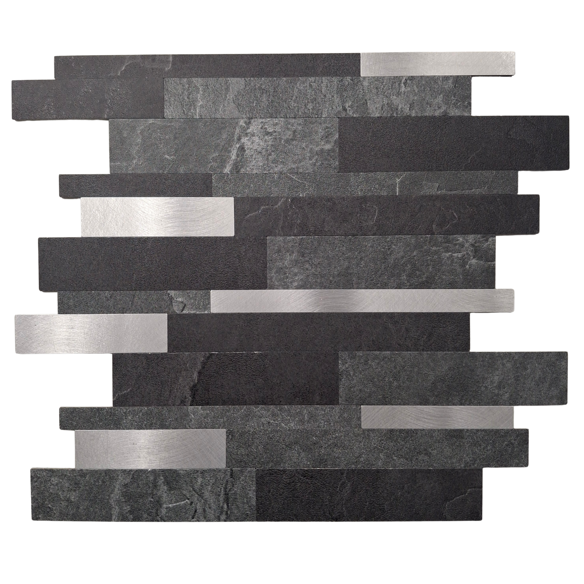 Self Adhesive 3D Mosaic Wall Tiles - Slate - 30cm x 30cm (10 pack) Image 2 Self Adhesive 3D Mosaic Wall Tiles - Slate - 30cm x 30cm (10 pack) product image 2