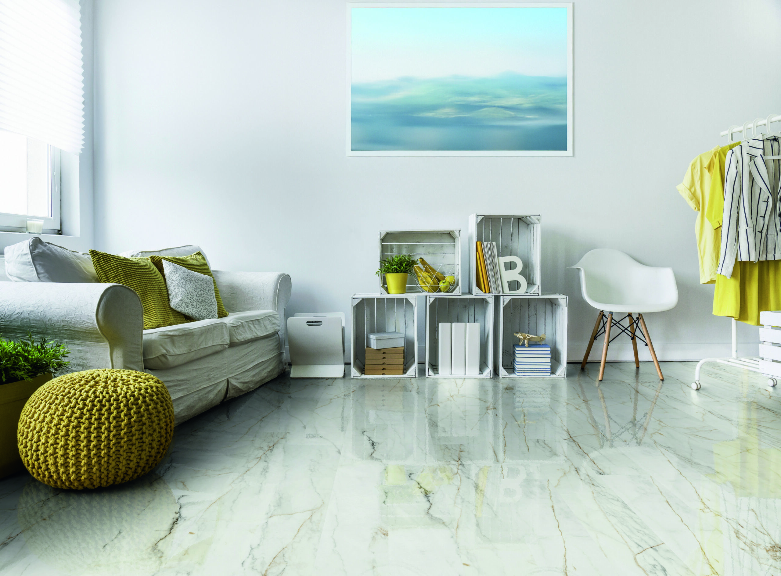 Kaindl Gloss 8mm Calacatta Gold Marble - High Gloss Laminate Flooring Image 2 Kaindl Gloss 8mm Calacatta Gold Marble - High Gloss Laminate Flooring product image 2