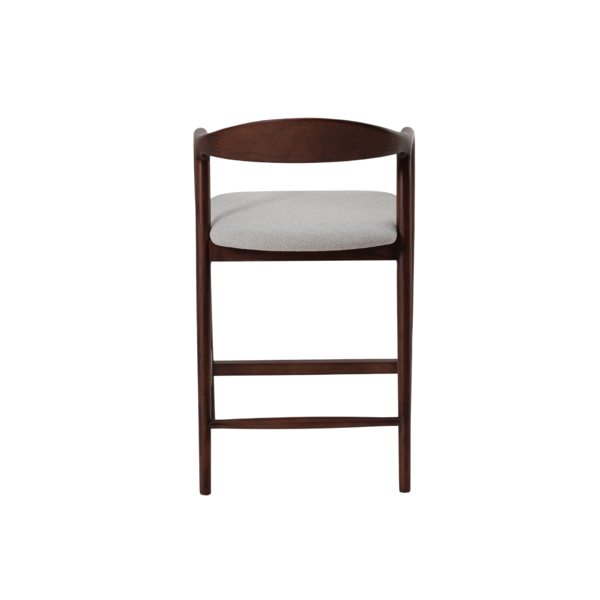 Tess Walnut Barstool in Oatmeal Boucle Image 4 Tess Walnut Barstool in Oatmeal Boucle product image 4